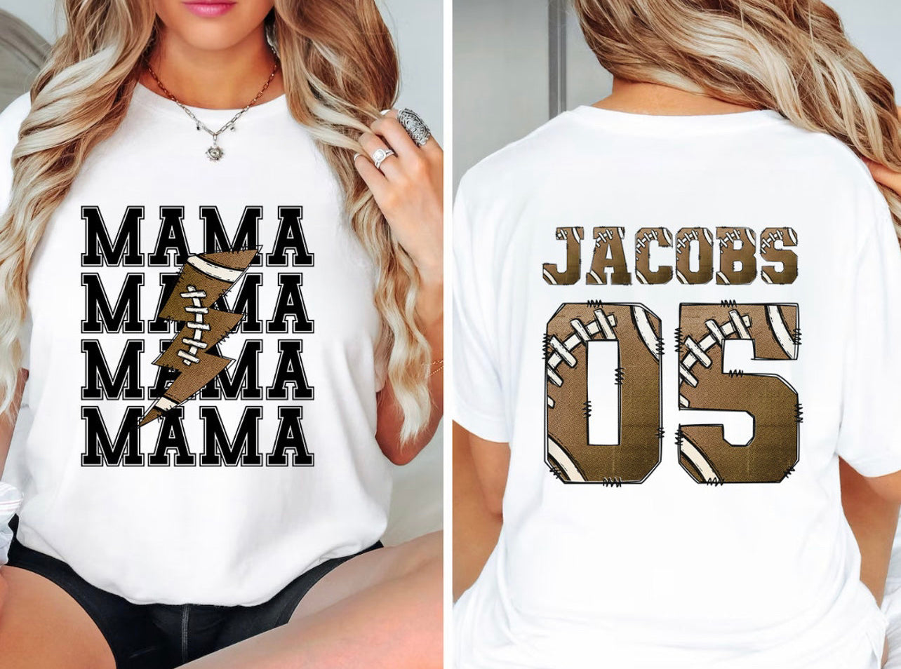 Custom Family Football Shirts 2T-4XL