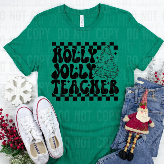 Holly Jolly Teacher (Black)